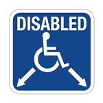 Disabled with Arrows Symbol Sign 18" x 18"